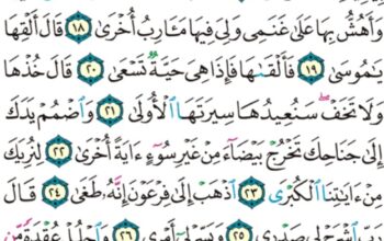 الورد اليومي سورة طه من الاية 13 إلى الاية 37″و أنا اخترتك فاستمع لما يوحى إنني أنا الله لا إله إلا أنا فاعبدني و اقم الصلاة لذكري”