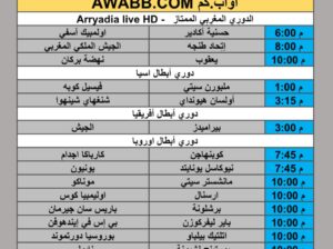 جدول مباريات كرة القدم يوم الأربعاء 2025/10/1 م 9 ربيع الثاني 1447 هجري