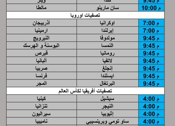 جدول مباريات كرة القدم يوم الثلاثاء 2025/9/9 م 17 ربيع الأول 1447 هجري
