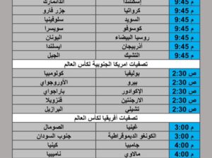 جدول مباريات كرة القدم يوم الجمعة 2025/9/5 م 13 ربيع الأول 1447 هجري