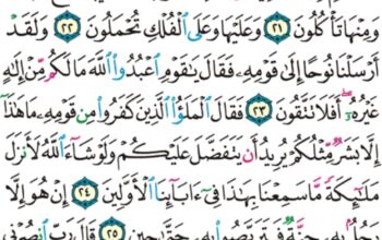 الورد اليومي سورة المؤمنون من الاية 18 إلى الاية 27 “و أنزلنا من السماء ماء بقدر فأسكناه في الأرض و إنا على ذهاب به لقادرون”