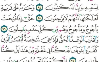 الورد اليومي سورة الأنبياء من الاية 91 إلى الاية 101 ” و التي احصنت فرجها فنفخنا فيها من روحنا و جعلناها و ابنها ءاية للعالمين”