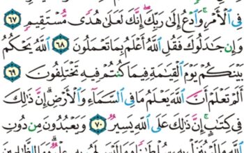 الورد اليومي سورة الحج من الاية 65 إلى الاية 72 “ألم تر أن الله سخر لكم ما في الأرض و الفلك تجري في البحر بأمره و يمسك السماء أن تقع على الأرض إلا بإذنه إن الله بالناس لرءوف رحيم”