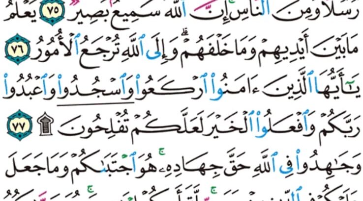 الورد اليومي سورة الحج من الاية 73 إلى الاية 78 “يا أيها الناس ضرب مثل فاستمعوا له إن اللذين تدعون من دون الله لن يخلقوا ذباباً و لو اجتمعوا لو إن يسلبهم الذباب شيئاً”