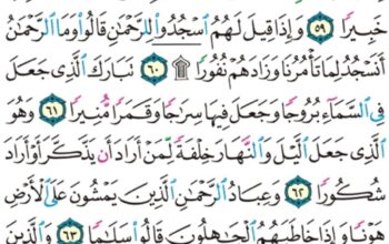 الورد اليومي سورة الفرقان من الاية 56 إلى الاية 67″و ما ارسلناك إلا مبشراً و نذيراً قل ما أسئلكم عليه من أجراً إلا من شاء أن يتخذ إلى ربه سبيلاً”