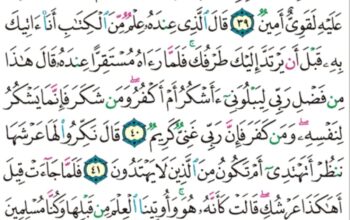 الورد اليومي سورة النمل من الاية 36 إلى الاية 44 “فلما جاء سليمان قال أتمدونني بمال فما ءاتان الله خير مما ءاتاكم بل أنتم بهديتكم تفرحون”