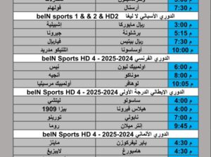 جدول مباريات كرة القدم يوم السبت 2025/10/18 م 27 ربيع الثاني 1447 هجري