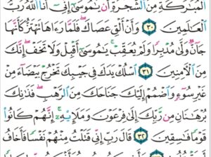 الورد اليومي سورة القصص من الاية 29 إلى الاية 35 “فلما قضى موسى الأجل و سار بأهله ءانس من جانب الطور ناراً قال لأهله امكثوا إني ءانست ناراً لعلي ءاتيكم منها بخبر أو جذوة من النار”