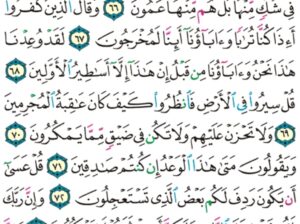 الورد اليومي سورة النمل من الاية 64 إلى الاية 76″أمن يبدؤا الخلق ثم يعيده و من يرزقكم من السماء و الأرض أءله مع الله قل هاتوا برهانكم إن كنتم صادقين”