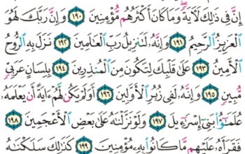 الورد اليومي سورة الشعراء من الاية 184 إلى الاية 206 “و اتقوا الذي خلقكم و الجبلة الأولين قالوا إنما أنت من المسحرين”