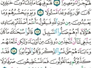 الورد اليومي سورة الفرقان من الاية 12 إلى الاية 20 “إذا رأتهم من مكان بعيد سمعوا لها تغيضاً و زفيراً”