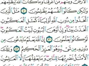 الورد اليومي سورة العنكبوت من الاية 39 إلى الاية 45 “و قارون و فرعون و هامان و لقد جاءهم موسى بالبينات فاستكبروا في الأرض و ما كانوا سابقين “
