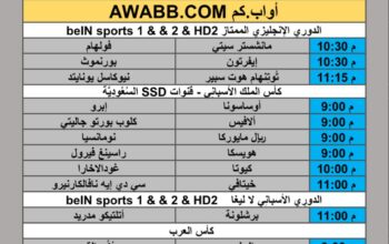 جدول مباريات كرة القدم يوم الثلاثاء 2025/12/2 م 11 جمادي ثاني 1447 هجري