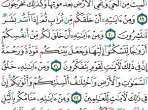 الورد اليومي سورة الروم من الاية 16 إلى الاية 24 “و أما اللذين كفروا و كذبوا بأياتنا و لقاء الأخرة فأولئك في العذاب محضرون”