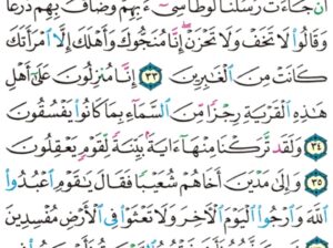 الورد اليومي سورة العنكبوت من الاية 31 إلى الاية 38 “و لما جاءت رسلنا إبراهيم بالبشرى قالوا إن مهلكوا أهل هذه القرية إن أهلها كانوا ظالمين”