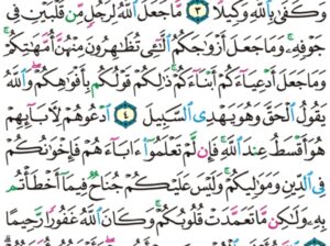 الورد اليومي سورة الأحزاب من الاية 1 إلى الاية 6 “يا أيها النبي اتقي الله و لا تطع الكافرين و المنافقين إن الله كان عليماً حكيماً”