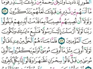 الورد اليومي سورة القصص من الاية 44 إلى الاية 50 “و ما كنت بجانب الغربي إذ قضينا إلى موسى الأمر و ما كنت من الشاهدين”