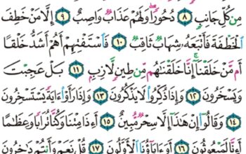 الورد اليومي سورة الصافات من الاية 1 إلى الاية 24 “و الصافات صفاً فالزاجرات زجراً فالتاليت ذكراً إن إلاهكم لواحد رب السماوات و الأرض و ما بينهما رب المشارق”