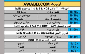 جدول مباريات كرة القدم يوم الجمعة 2026/1/9 م 21 رجب 1447 هجري