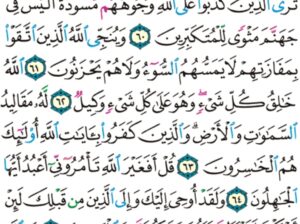 الورد اليومي سورة الزمر من الاية 48 الاية 56 “أو تقول لو أن الله هداني لكنت من المتقين”