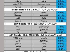 جدول مباريات كرة القدم يوم السبت 2026/1/3 م 15 رجب 1447 هجري