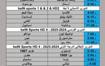 جدول مباريات كرة القدم يوم السبت 2026/1/3 م 15 رجب 1447 هجري